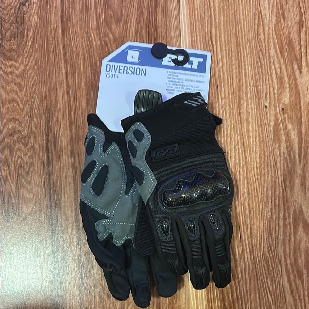 Gray and Black Tactical Gloves with Padded Protection